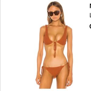 LPA Mystique Bikini Top and Bottoms in Rusty Orange, size Small.